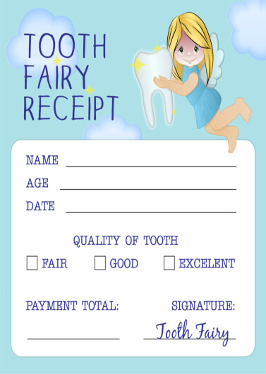 Kid Friendly Dental, tooth Fairy Letter